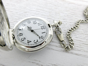 Classic Centerstone Pocket Watch with Scallop Filigree