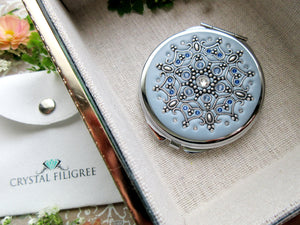 Snowflake Filigree Compact Mirror