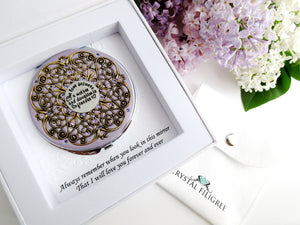 Mother and Daughter Vintage Compact Mirror