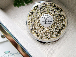Mother and Son Vintage Compact Mirror