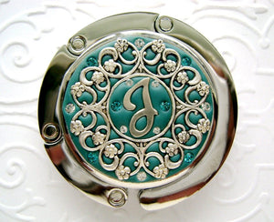 Sample in Teal with initial "J"